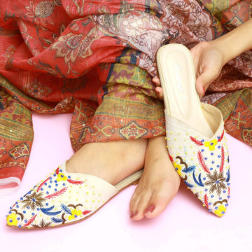 Elegant Embroidered Mules – Art in Every Step For Women